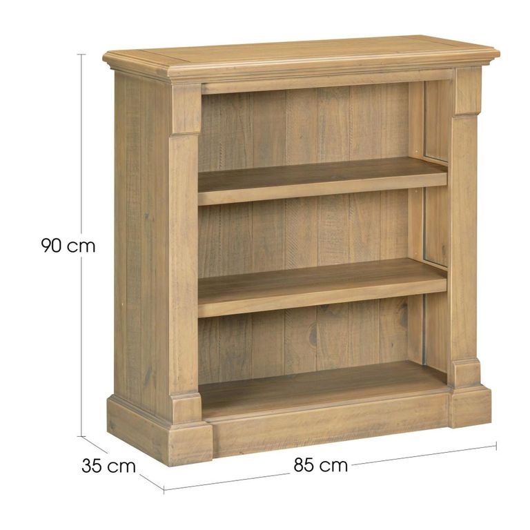 Chateau Bookcase - Low - Natural - Rustic Pine