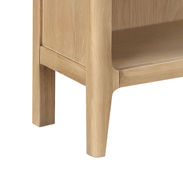 Cotswold Oak Bookcase - 1 Drawer - Low - Natural