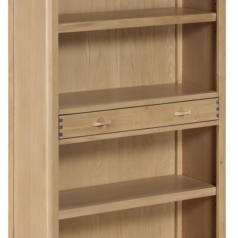 Cotswold Oak Bookcase - 1 Drawer - Tall - Natural