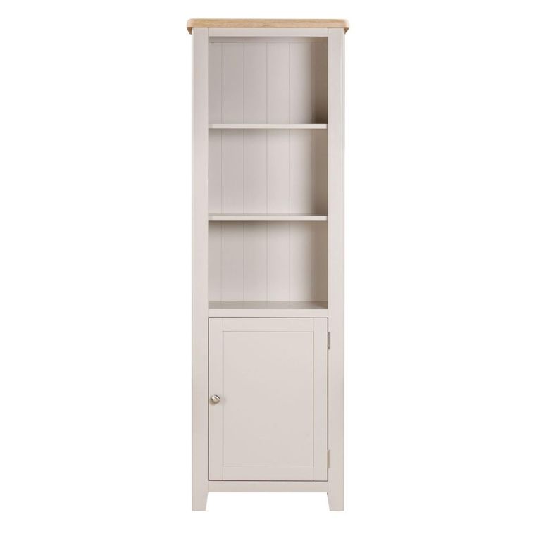 Windermere Painted Bookcase - 1 Door - Tall - Oyster Grey