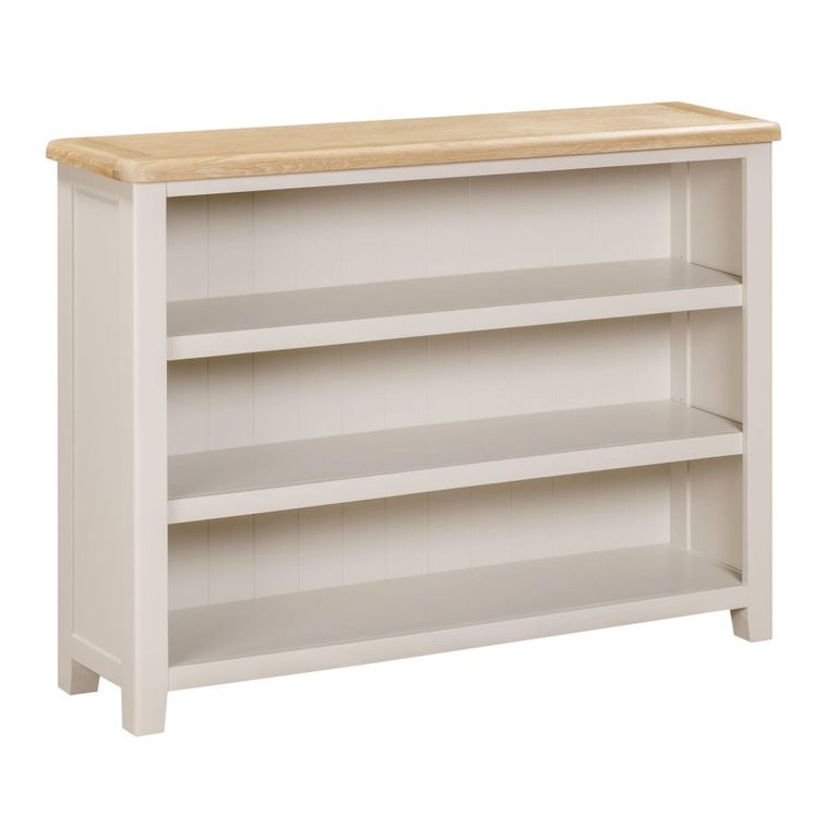 Windermere Painted Bookcase - Low - Oyster Grey
