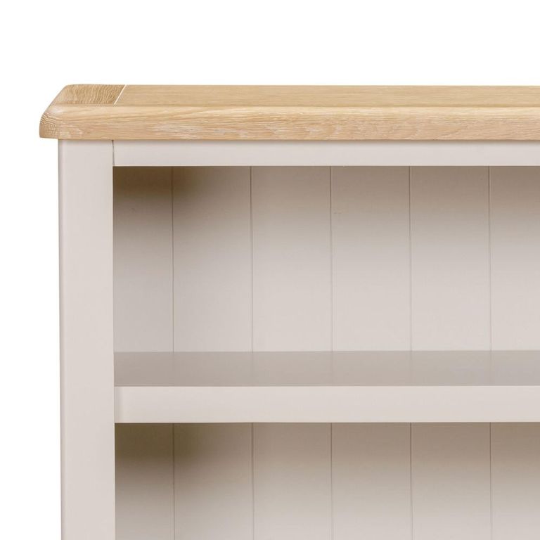Windermere Painted Bookcase - Low - Oyster Grey