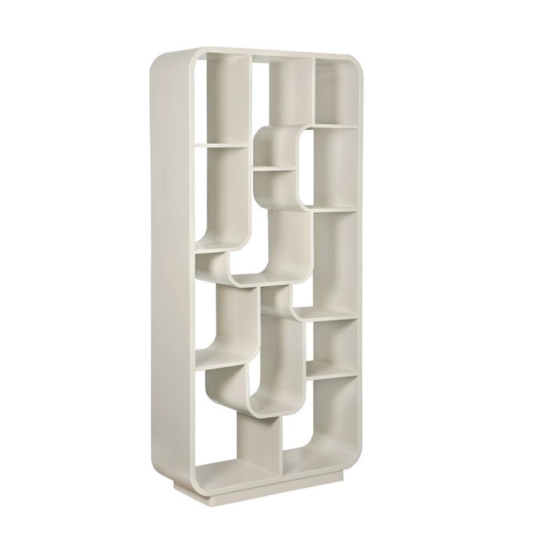 Brix Logan Open Shelving Unit - Off White - Mango Wood