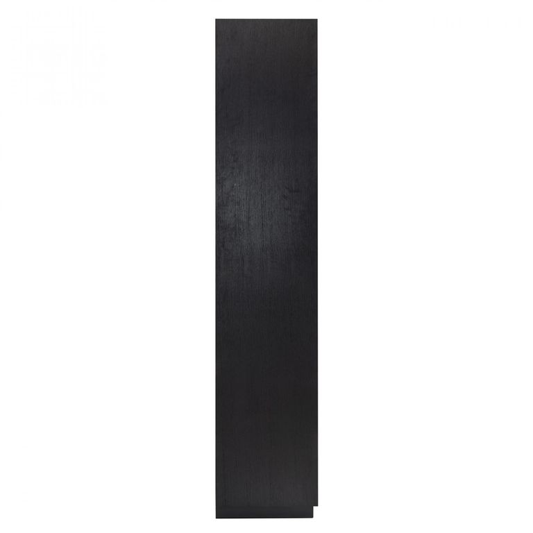 Oakura Black Oak Bookcase with Cupboard - RH