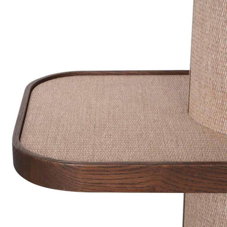 Willox Curved Open Shelving Unit - Beige and Brown - Oak