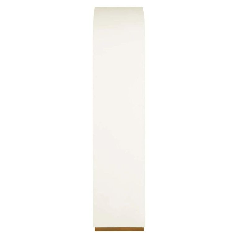 Tivoli Fluted Storage Cabinet - 2 Door - Arched - with Gold Trim - White - Ceramic