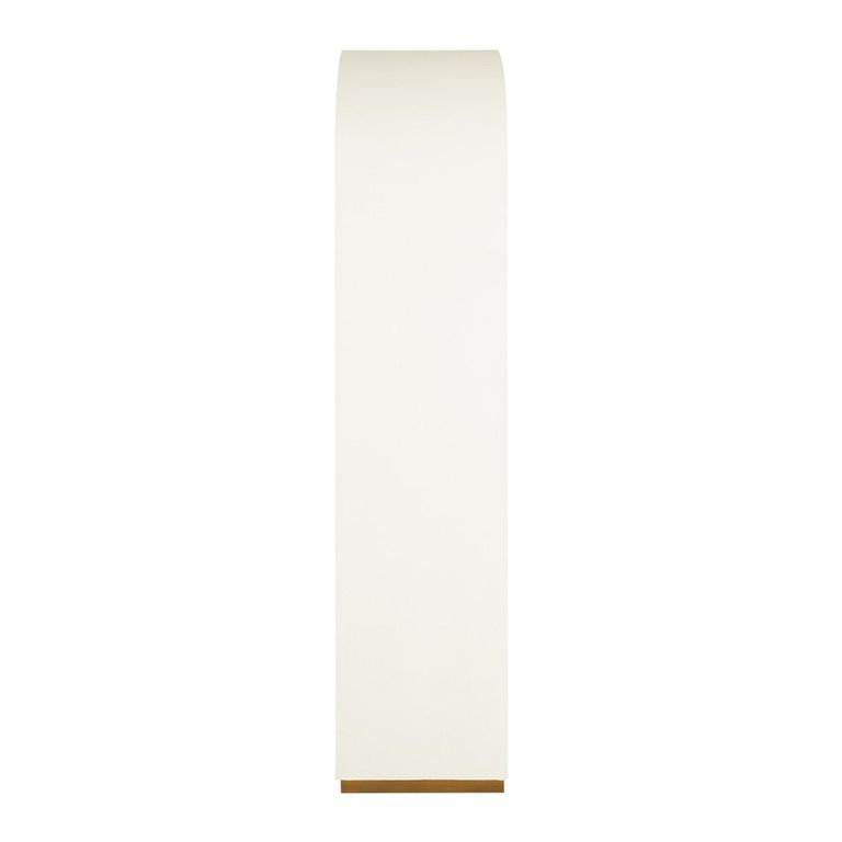 Tivoli Fluted Storage Cabinet - 2 Door - Arched - with Gold Trim - White - Ceramic