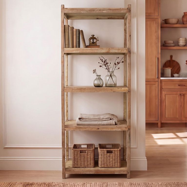 Open Shelving Unit - Natural Weathered - Wooden