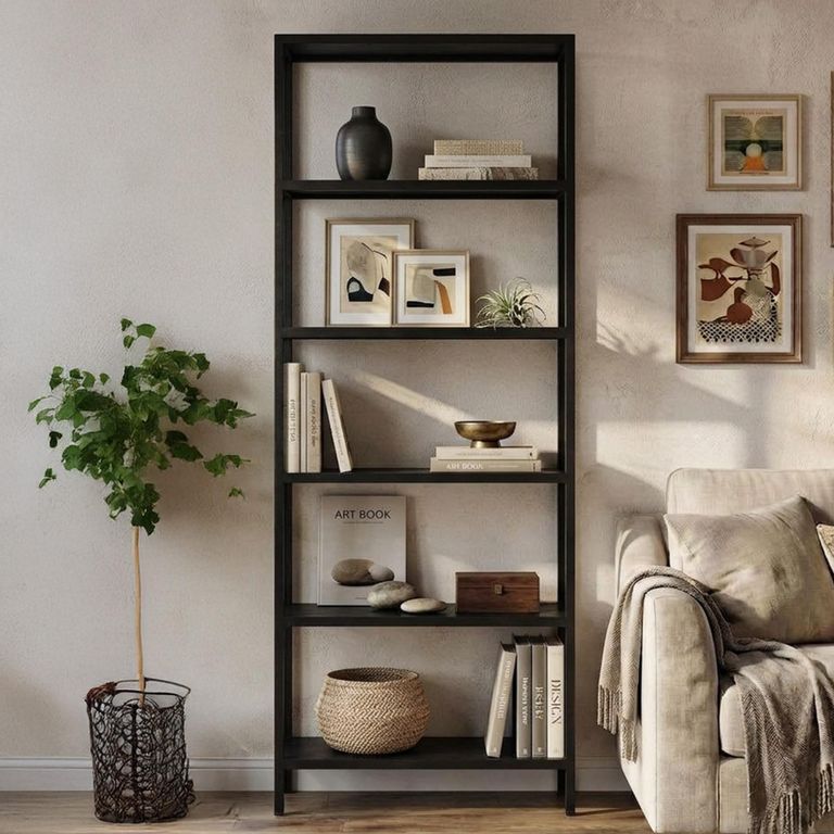 Wellington Open Shelving Unit - Black - Metal