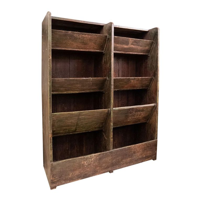 Distressed Bookshelf - Rich Dark - Wooden