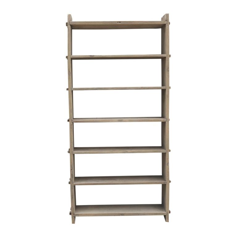 Open Shelving Unit - Wide - Natural Weathered - Wooden