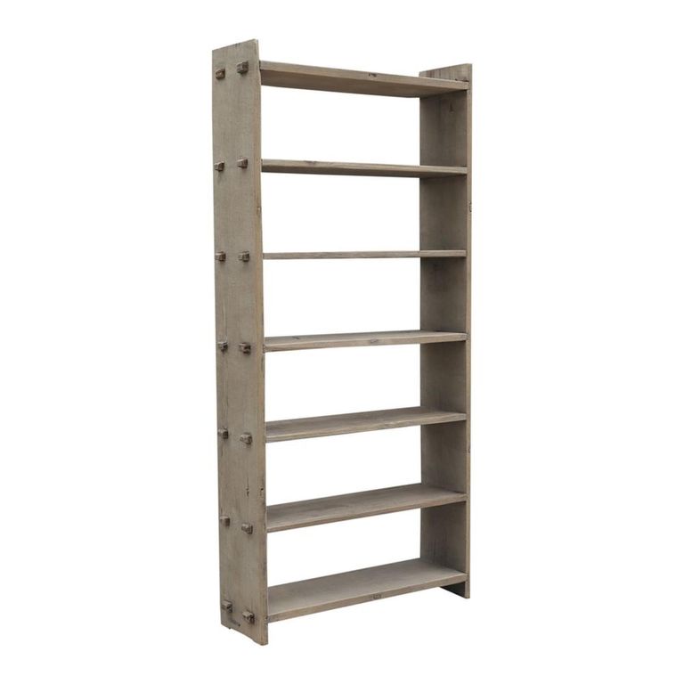 Open Shelving Unit - Wide - Natural Weathered - Wooden