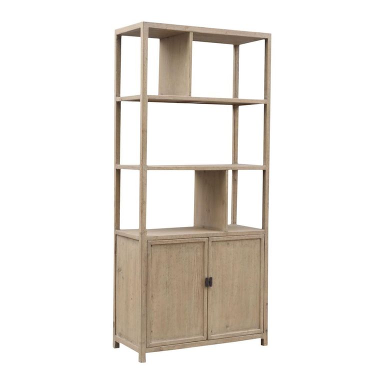 Salta Bookcase - 2 Door - Natural - Wooden