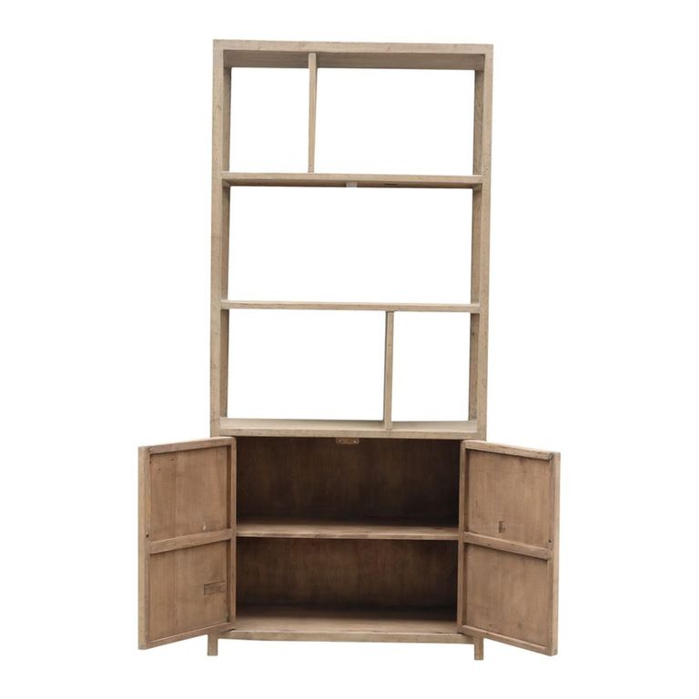 Salta Bookcase - 2 Door - Natural - Wooden