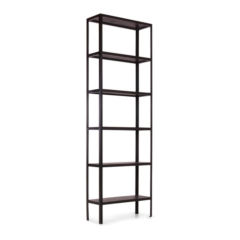 Wellington Open Shelving Unit - Slim - Black - Metal