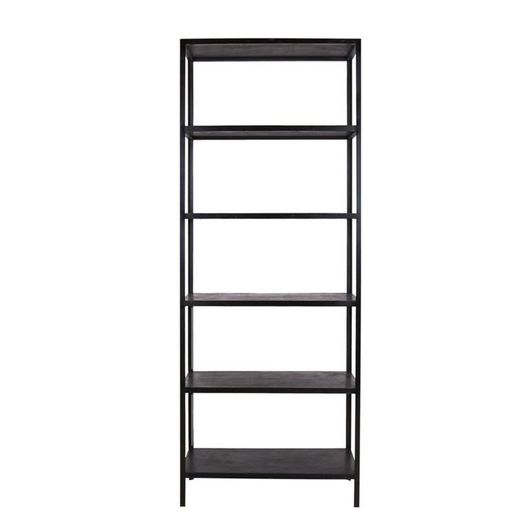 Wellington Open Shelving Unit - Wide - Black - Metal
