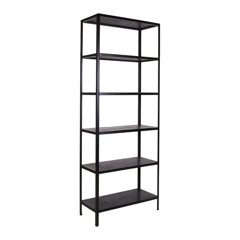 Wellington Open Shelving Unit - Wide - Black - Metal