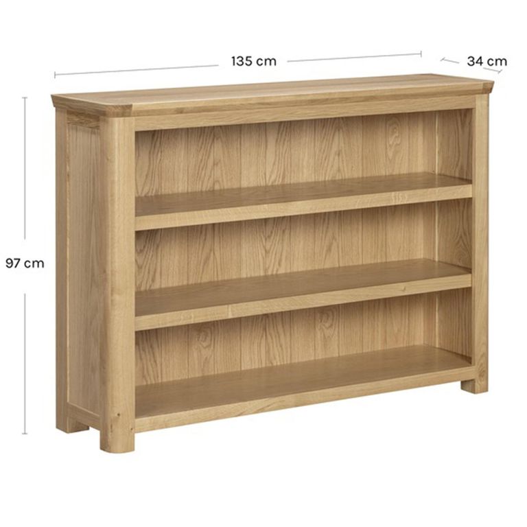 Treviso Oak Low Bookcase