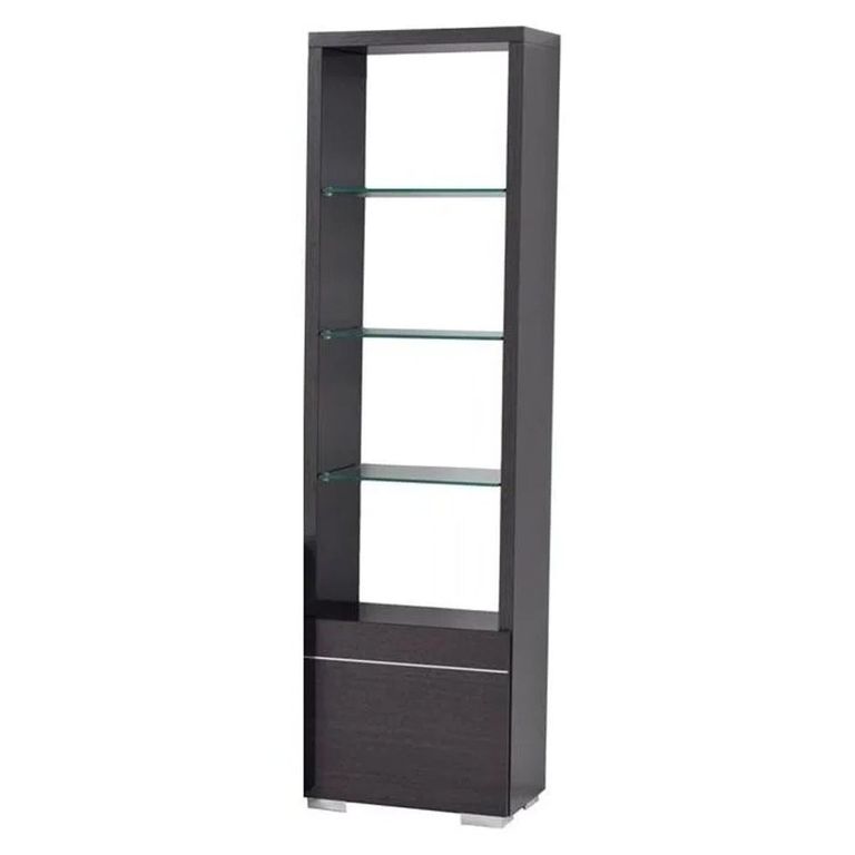 Versilia Bookcase - 1 Door RHF - Black