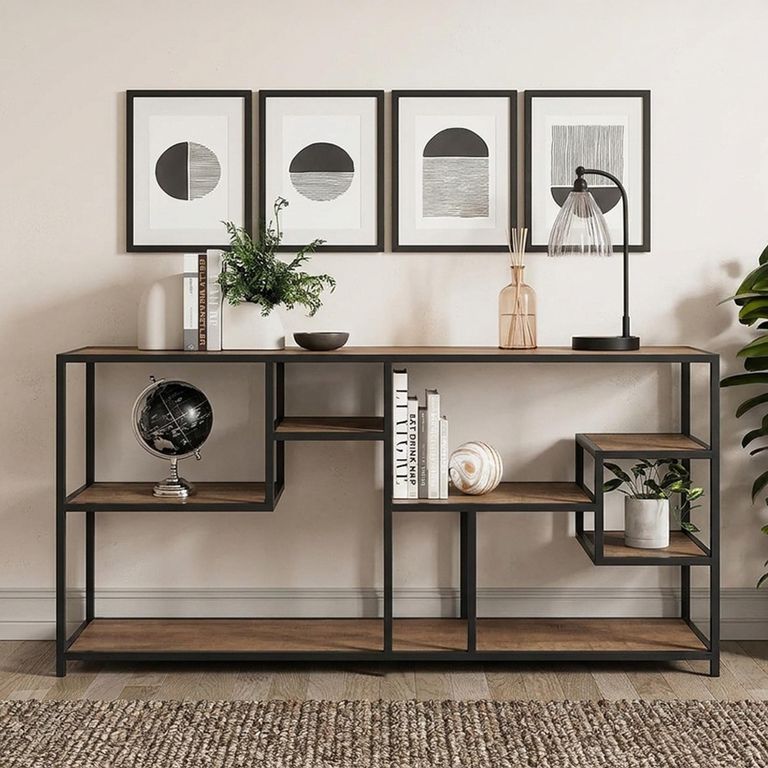 Flow Open Shelving Unit - Low - Natural - Mango Wood