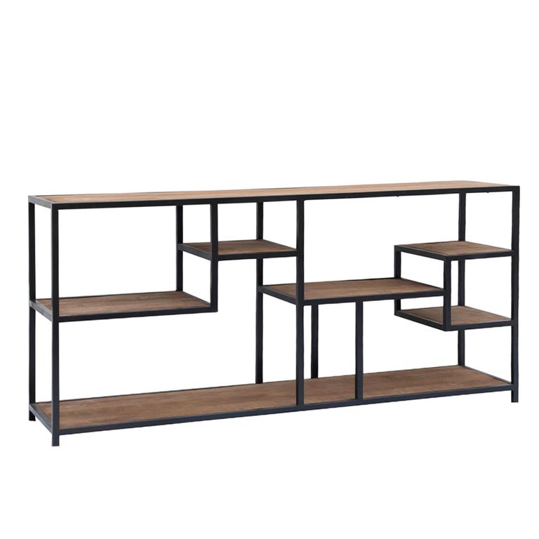 Flow Open Shelving Unit - Low - Natural - Mango Wood