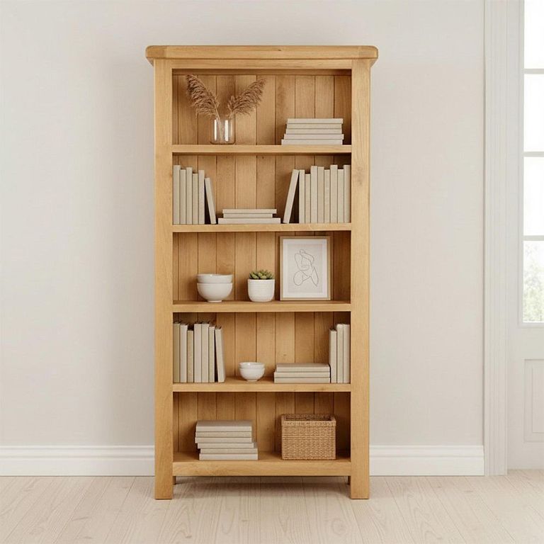 Clearance - Salisbury Premium Large Bookcase - Oak - FSS17489
