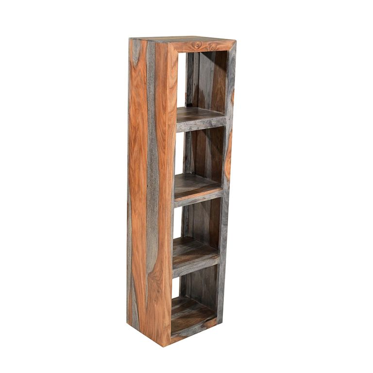 Cube Goa Petite Bookcase - 4 Hole - Rustic Sheesham