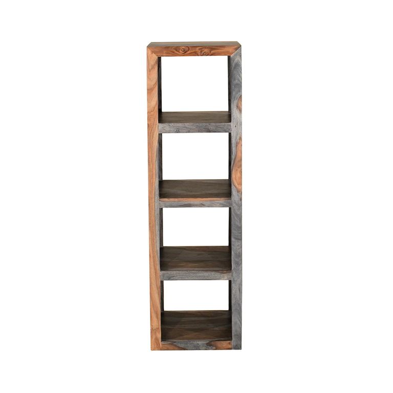 Cube Goa Petite Bookcase - 4 Hole - Rustic Sheesham