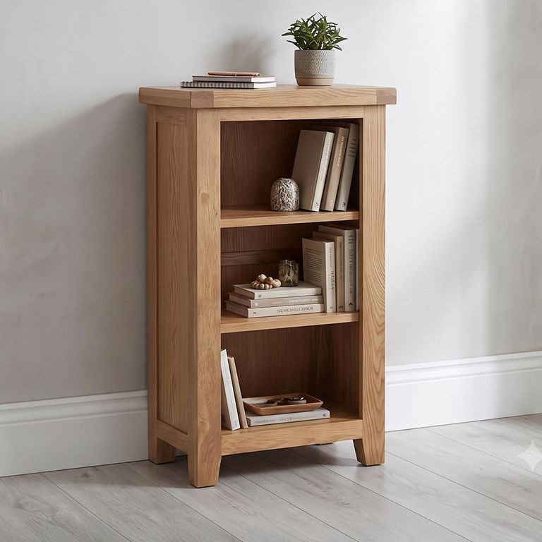 Melbourne Country Oak Bookcase - Small - Rustic