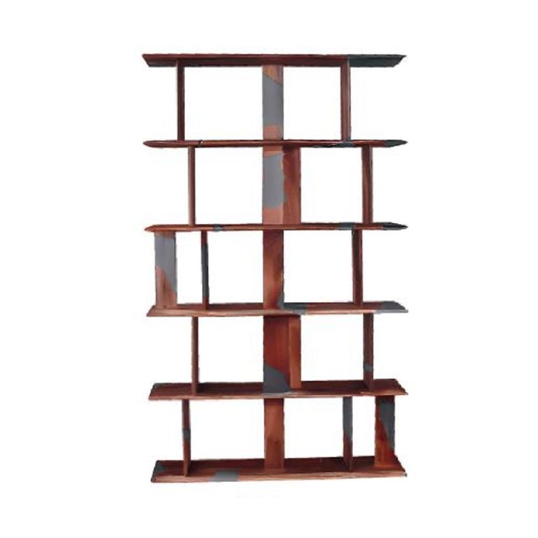 Goa Abstract Shelving Unit - Rustic Sheesham