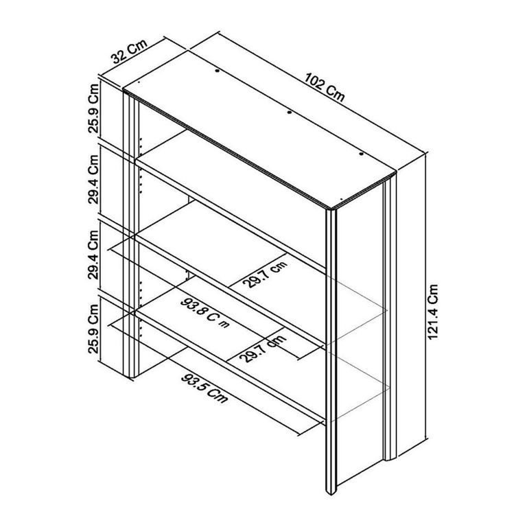 Bergen Grey Washed Oak & Soft Grey Wide Top Unit