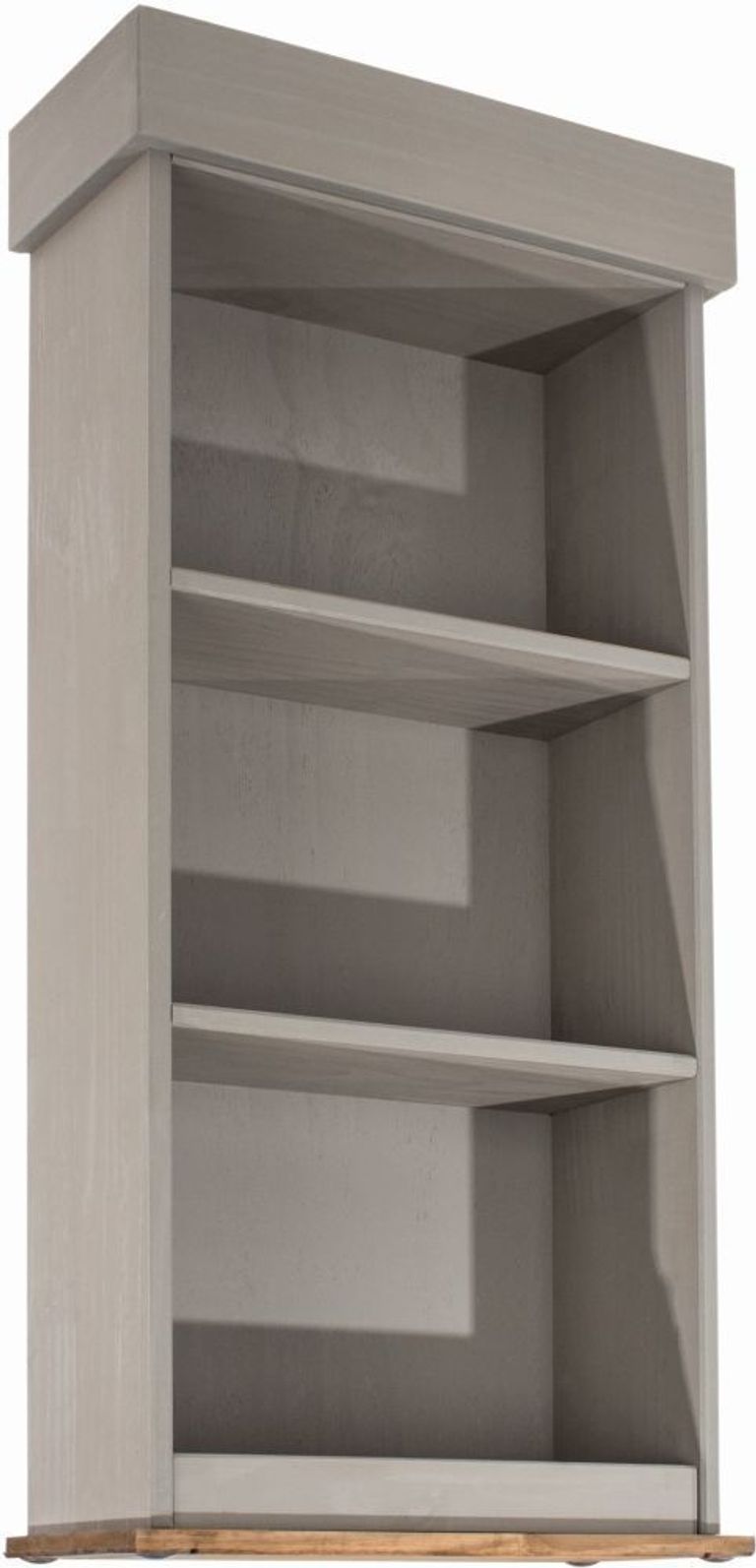 Corona Low Narrow Bookcase - Grey Mexican Pine