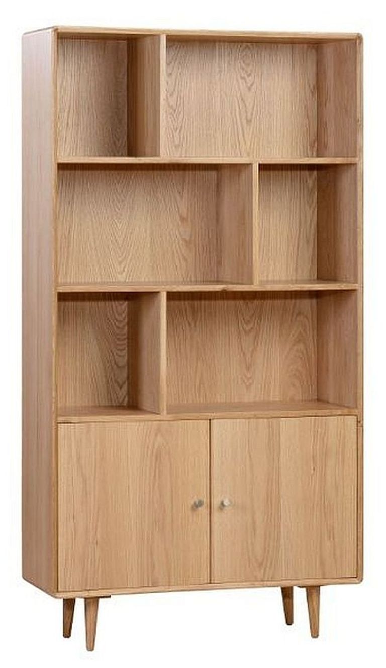 Jenson Oak Bookcase with Cupboard