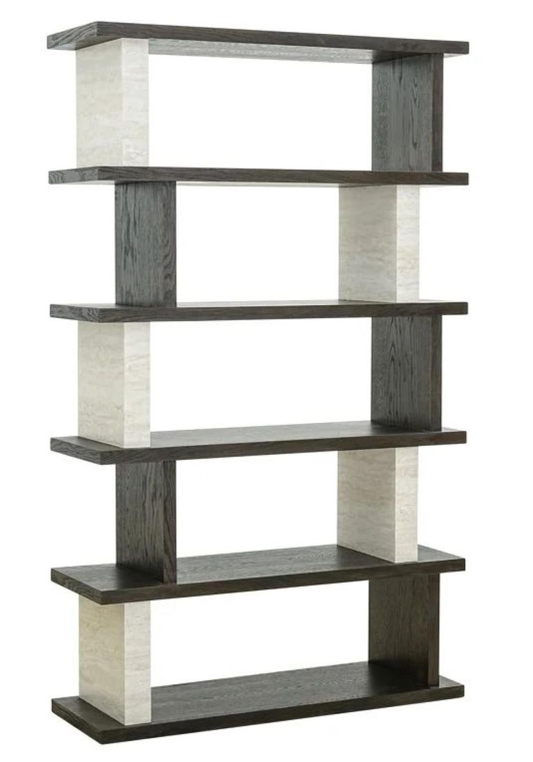 Waldorf Black and White Open Shelving Unit