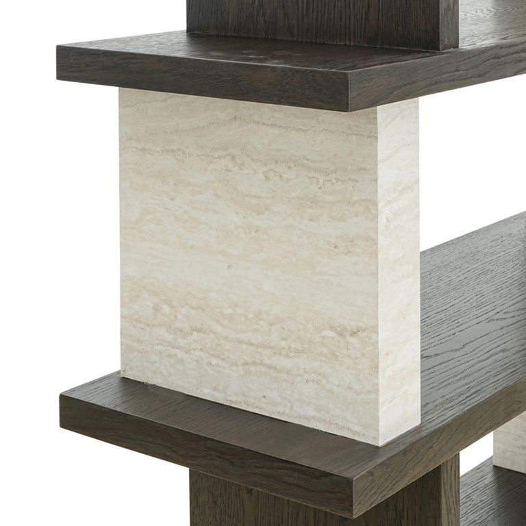 Waldorf Black and White Open Shelving Unit