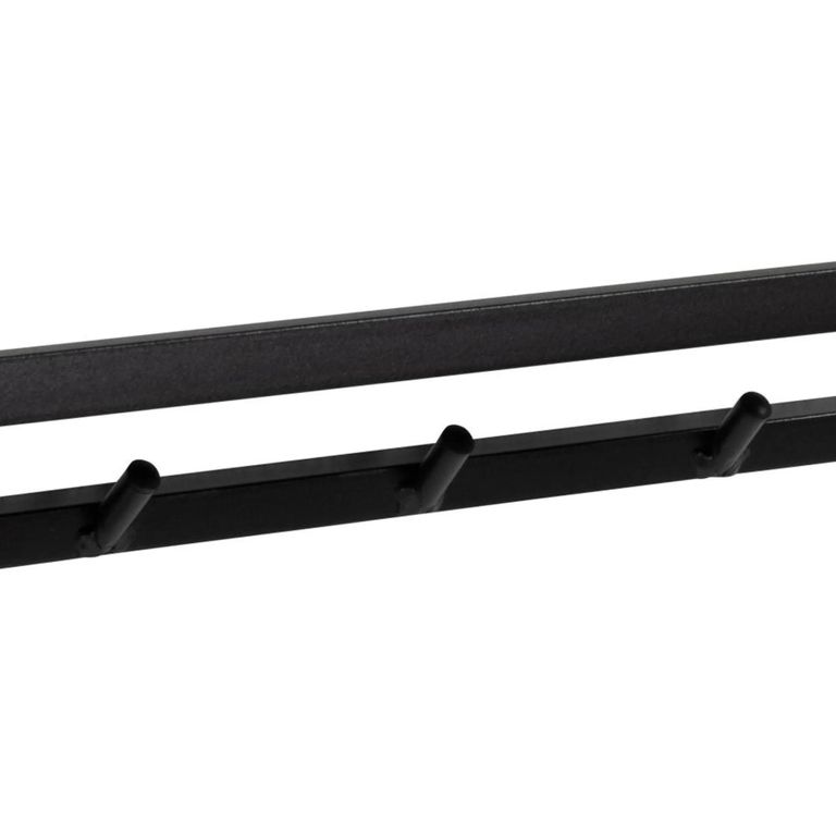 Seaford Clothes Rack - Wall Mounted - Black Metal
