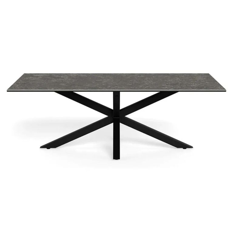 Heaven Coffee Table - Black Ceramic - with Star Legs