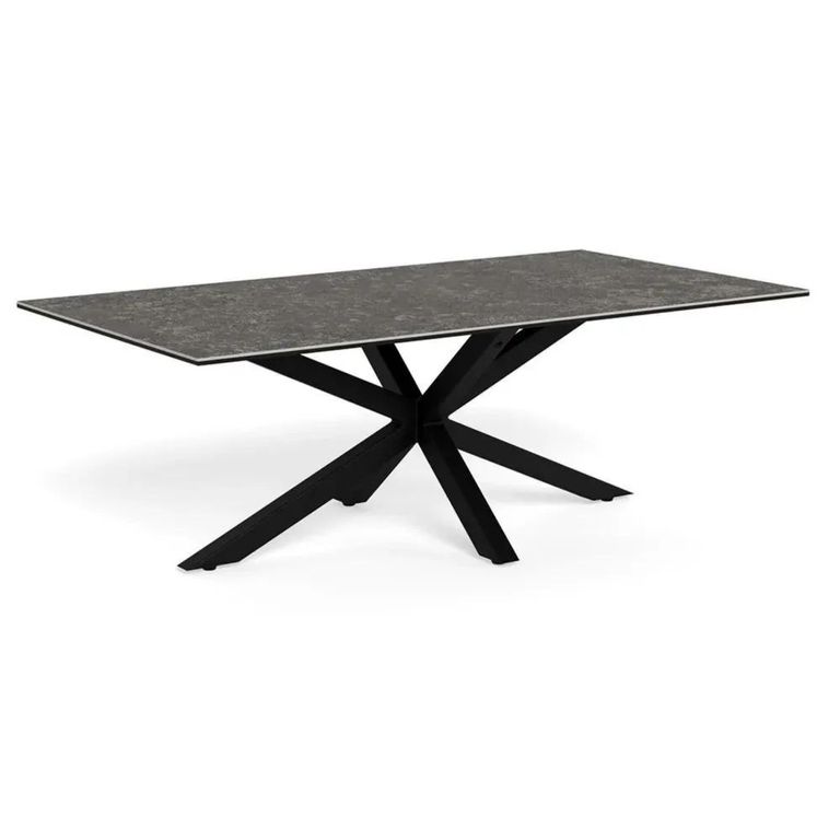 Heaven Coffee Table - Black Ceramic - with Star Legs