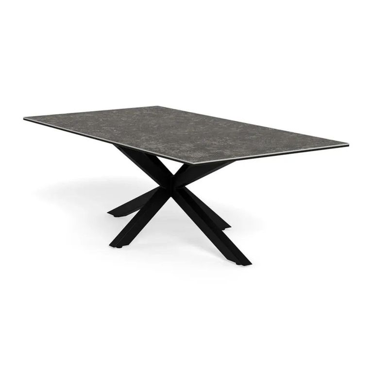 Heaven Coffee Table - Black Ceramic - with Star Legs
