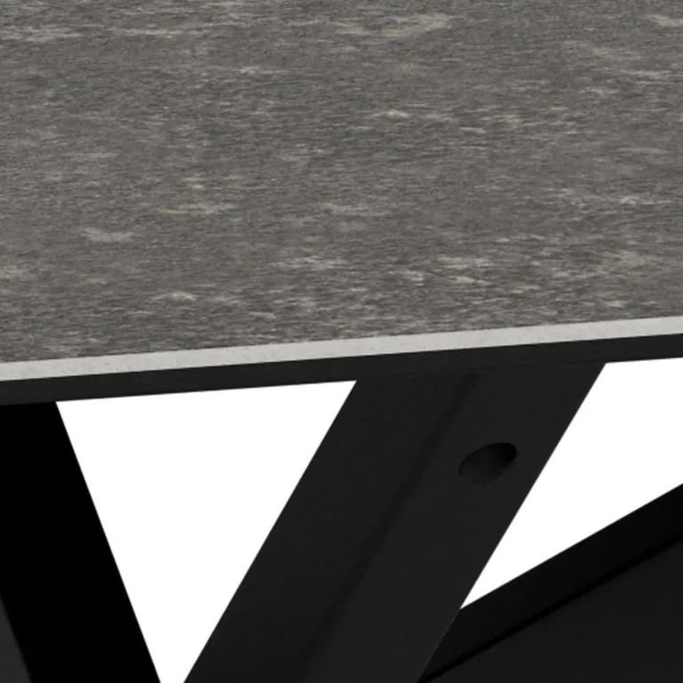Heaven Coffee Table - Black Ceramic - with Star Legs