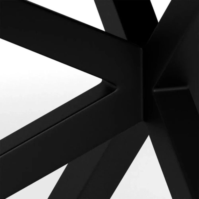 Heaven Coffee Table - Black Ceramic - with Star Legs