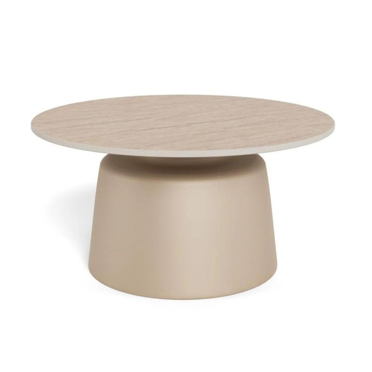 Santorini Coffee Table - Round - Beige Ceramic