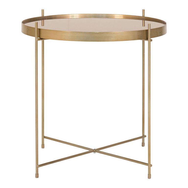 Venezia Coffee Table - Round - Brass - Glass and Metal