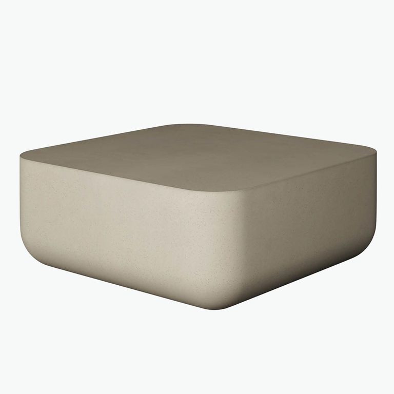 Mallory Flat Top Square Coffee Table - Pitted Linen