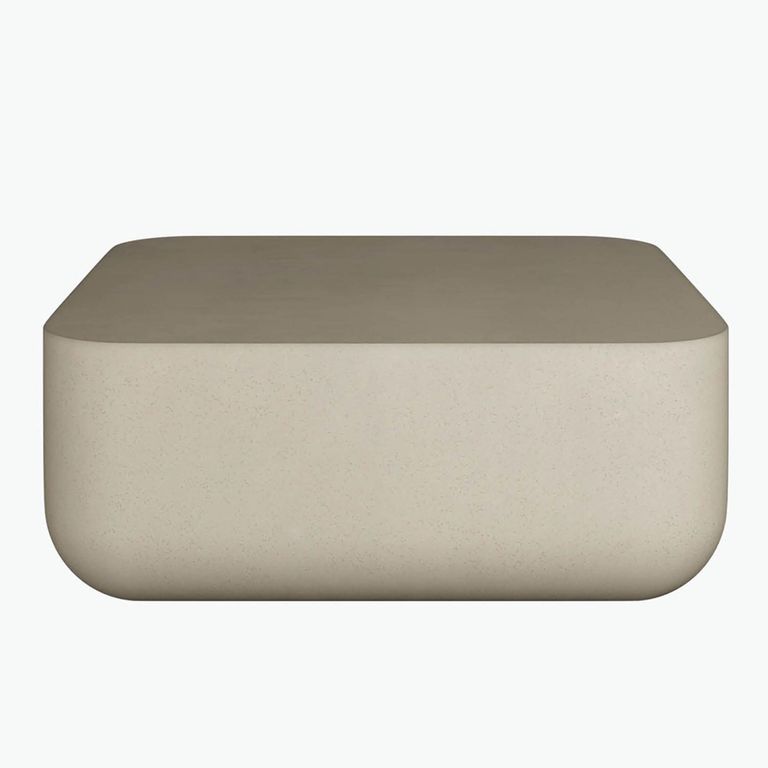 Mallory Flat Top Square Coffee Table - Pitted Linen