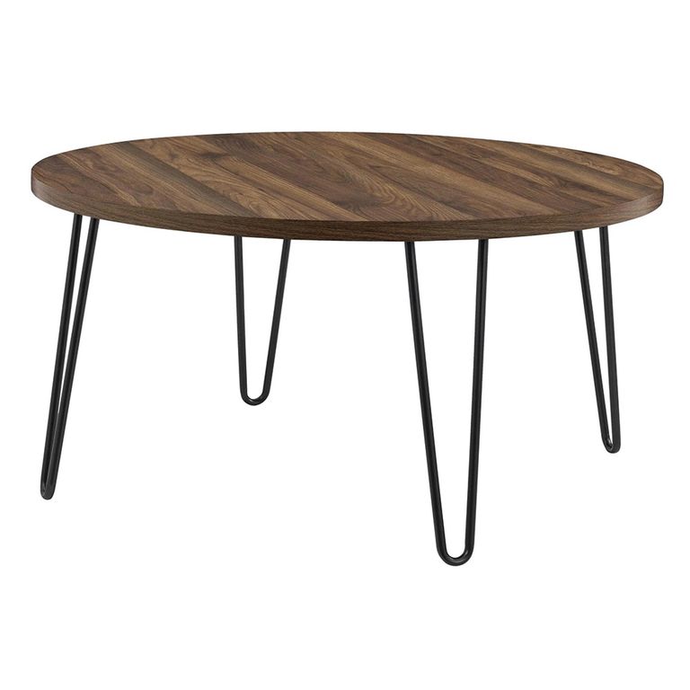 Owen Retro Coffee Table - Round - Walnut - 3615222COMUK