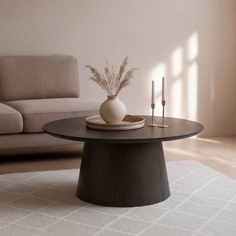 Novero Coffee Table - Round - Large - Espresso Oak