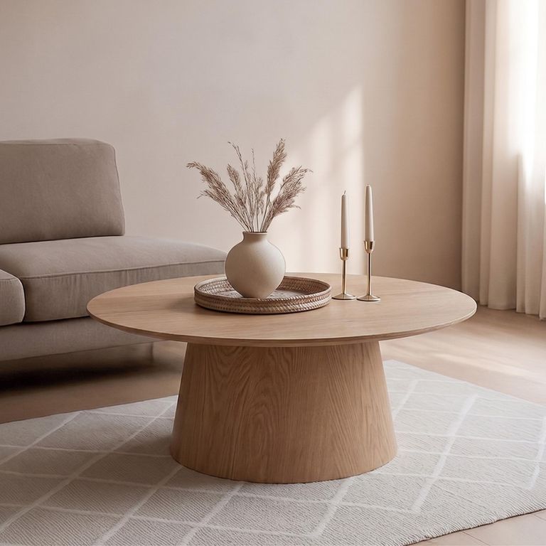 Novero Coffee Table - Round - Large - Natural Oak