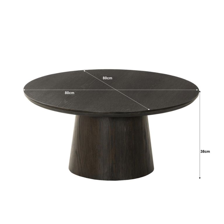 Novero Coffee Table - Round - Large - Espresso Oak