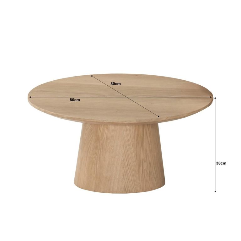Novero Coffee Table - Round - Large - Natural Oak